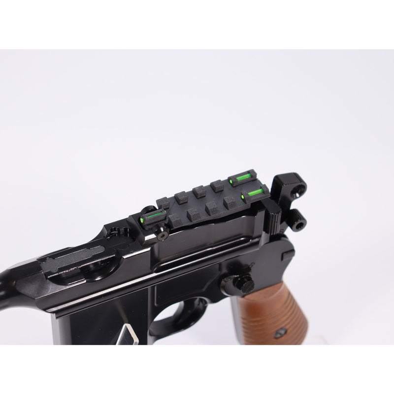 【中古即納】[MIL] ARMORER WORKS(アーモリーワークス) ガスブローバック モーゼル M712 フェイクウッド(ストックホルスター付)(AW-MC0100-JP) (カスタム品) (18歳以上専用)(20220717)