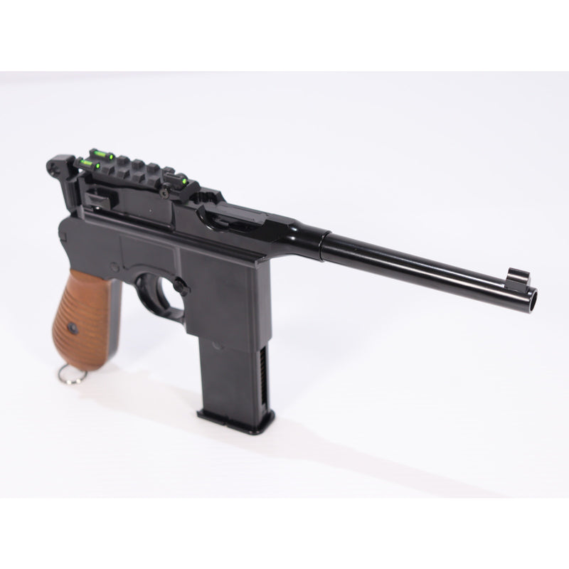 【中古即納】[MIL] ARMORER WORKS(アーモリーワークス) ガスブローバック モーゼル M712 フェイクウッド(ストックホルスター付)(AW-MC0100-JP) (カスタム品) (18歳以上専用)(20220717)