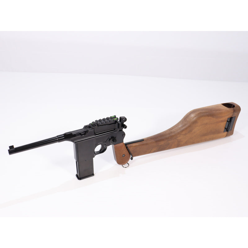 【中古即納】[MIL] ARMORER WORKS(アーモリーワークス) ガスブローバック モーゼル M712 フェイクウッド(ストックホルスター付)(AW-MC0100-JP) (カスタム品) (18歳以上専用)(20220717)