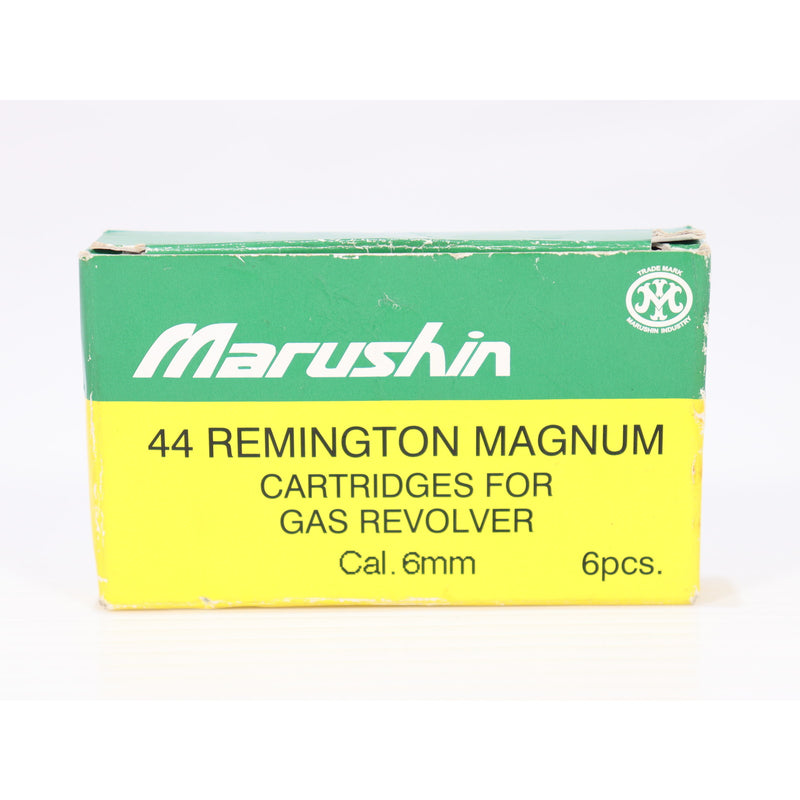 【中古即納】[MIL] マルシン工業 44 REMINGTON MAGNUM 新型パッキンXカートリッジ 6発(20240930)