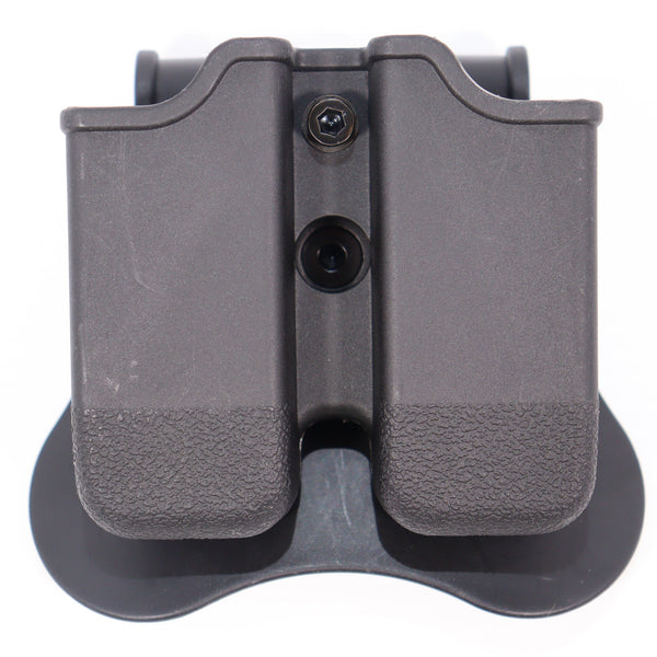 【中古即納】[MIL] AMOMAX(アモマックス) ダブルマガジンポーチ(G17/G18/G19 ダブルスタックマガジン) BK(ブラック/黒)(AM-MP-G3)(20210424)