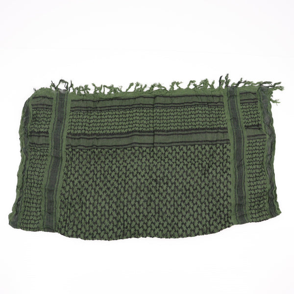 【中古即納】[MIL] ノーブランド シュマグ アフガンストール グリーン/ブラック(100×80cm)(20150223)