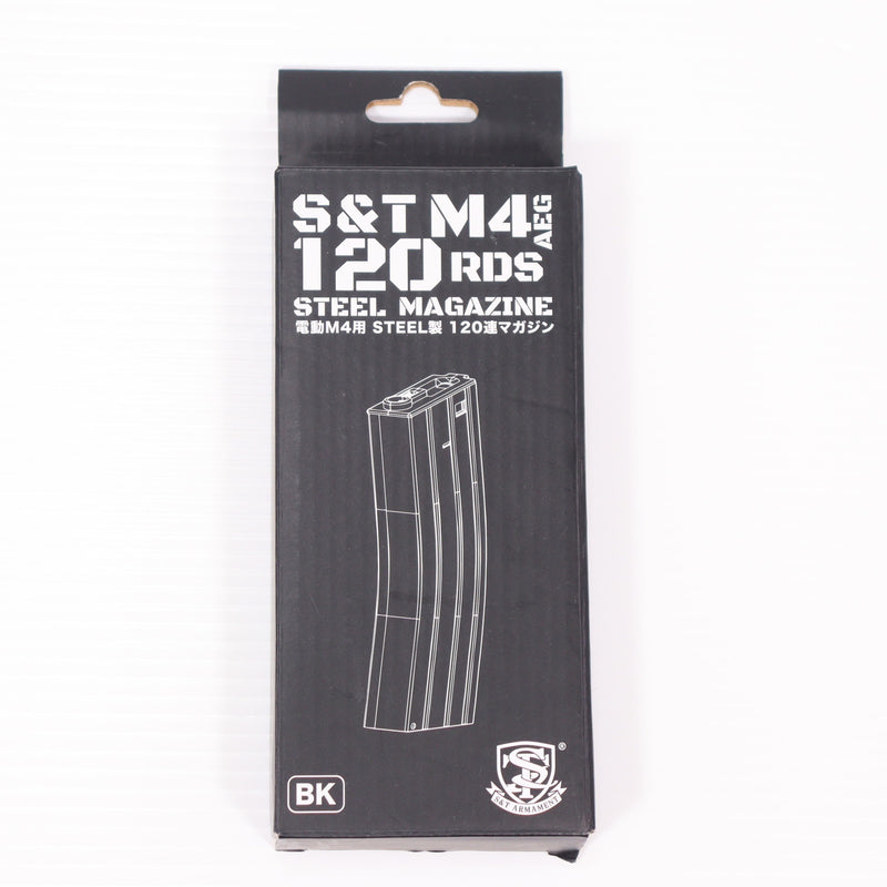 【中古即納】[MIL] S&T 電動HK416/M4用 スチール製 120連マガジン HK刻印 BK(ブラック/黒)(STMAG37HKBK)(20150223)