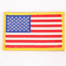 【中古即納】[MIL] ノーブランド 星条旗 刺繍ベルクロパッチ ゴールドリム(20150223)