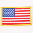 【中古即納】[MIL] ノーブランド 星条旗 刺繍ベルクロパッチ ゴールドリム(20150223)