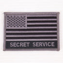 【中古即納】[MIL] ノーブランド 星条旗/SECRET SERVICE 刺繍ベルクロパッチ ブラック(20150223)