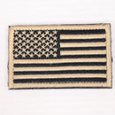 【中古即納】[MIL] ノーブランド 星条旗 刺繍ベルクロパッチ サンド/ブラック(20150223)