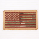 【中古即納】[MIL] ノーブランド 星条旗 刺繍ベルクロパッチ マルチカム/カーキ(20150223)