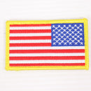 【中古即納】[MIL] ノーブランド 星条旗 リバース 刺繍ベルクロパッチ ゴールドリム(20150223)