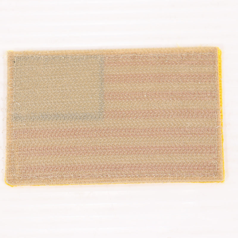 【中古即納】[MIL] ノーブランド 星条旗 リバース 刺繍ベルクロパッチ ゴールドリム(20150223)
