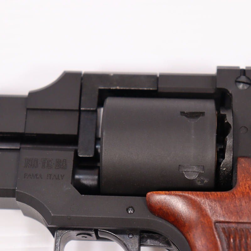 【中古即納】[MIL] マルシン工業 ガスリボルバー マテバリボルバー 6mmBB・Xカートリッジ仕様 6インチ 最高級ブナ製木製グリップ仕様 ブラック HW(ヘビーウェイト) (18歳以上専用)(20190620)