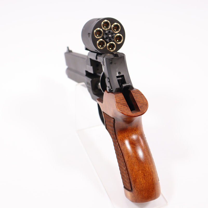 【中古即納】[MIL] マルシン工業 ガスリボルバー マテバリボルバー 6mmBB・Xカートリッジ仕様 6インチ 最高級ブナ製木製グリップ仕様 ブラック HW(ヘビーウェイト) (18歳以上専用)(20190620)