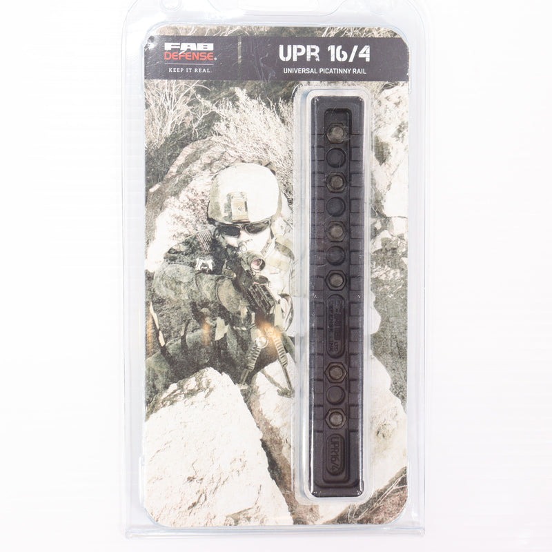 【中古即納】[MIL] FAB-Defense(ファブディフェンス) UPR16/4 ユニバーサルピカティニーレイル M16/M4 スタンダードハンドガード対応 BK(ブラック/黒)(20150223)