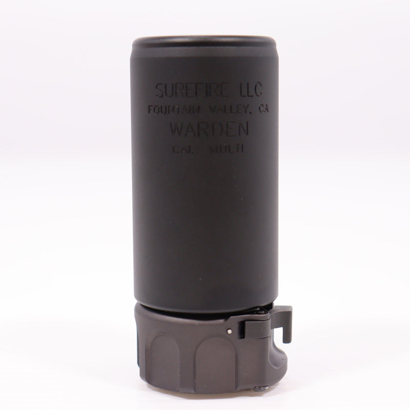 【中古即納】[MIL] Airsoft Artisan(エアソフト・アルチザン) SUREFIREタイプ WARDEN ブラストディフューザー & FH556RC-1 スチールフラッシュハイダー BK(ブラック/黒)(AA-SIL-02-BK-A)(20150223)