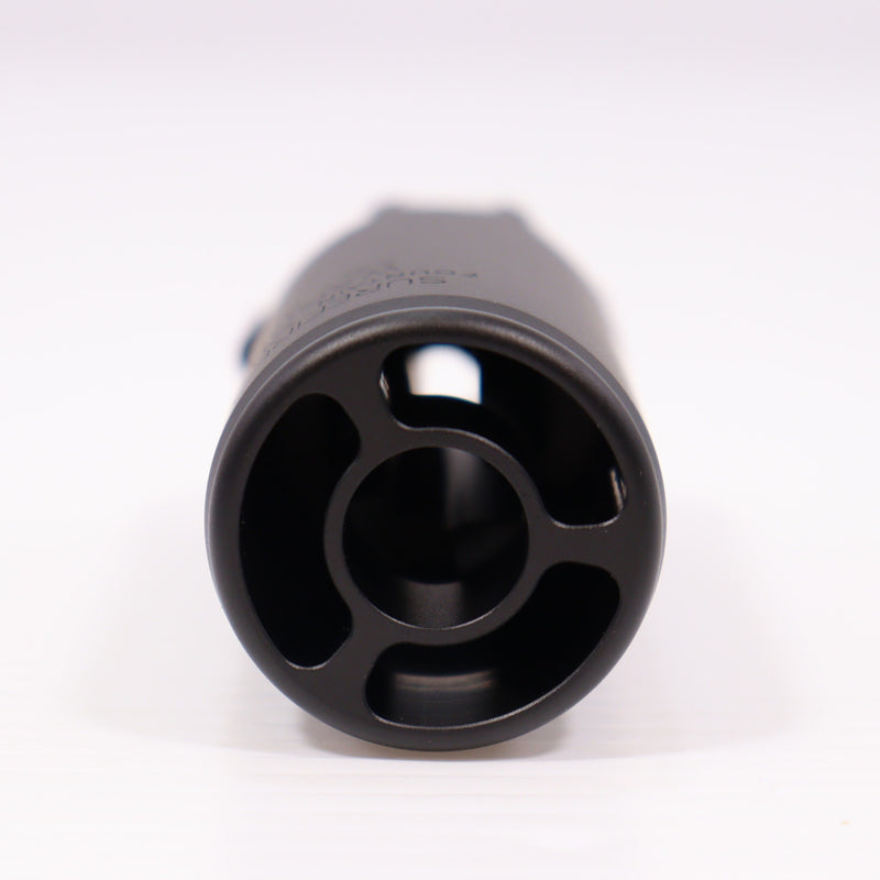 【中古即納】[MIL] Airsoft Artisan(エアソフト・アルチザン) SUREFIREタイプ WARDEN ブラストディフューザー & FH556RC-1 スチールフラッシュハイダー BK(ブラック/黒)(AA-SIL-02-BK-A)(20150223)