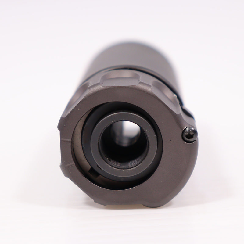 【中古即納】[MIL] Airsoft Artisan(エアソフト・アルチザン) SUREFIREタイプ WARDEN ブラストディフューザー & FH556RC-1 スチールフラッシュハイダー BK(ブラック/黒)(AA-SIL-02-BK-A)(20150223)