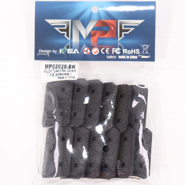 【中古即納】[MIL] WADSN M-LOK レイルカバー Type2 12ピース BK(ブラック/黒)(MP02028-BK)(20150223)