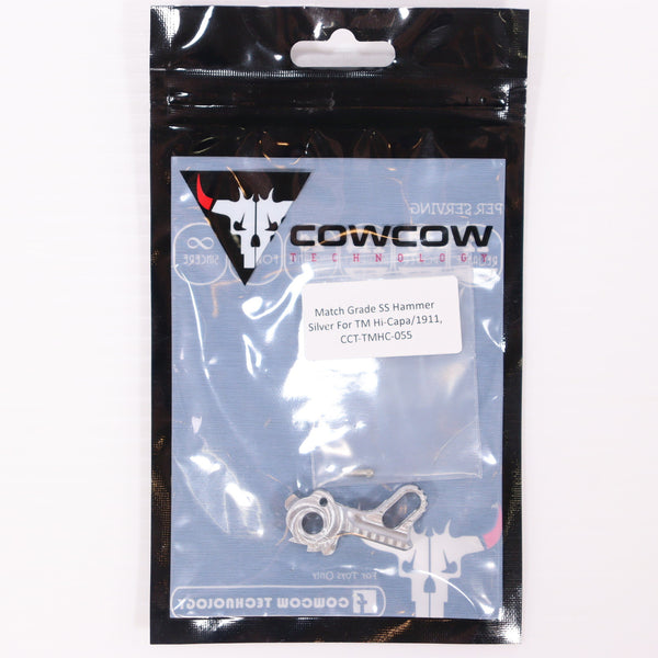 【中古即納】[MIL] COWCOW TECHNOLOGY(カウカウテクノロジー) マッチグレード ステンレスハンマー ハイキャパ/1911対応 SV(シルバー)(CCT-TMHC-055)(20150223)