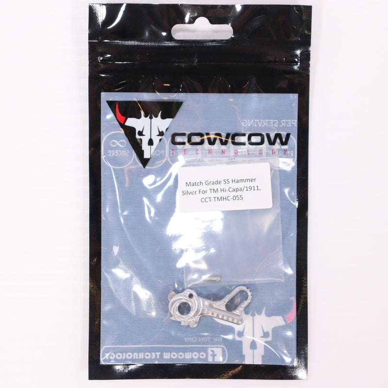 【中古即納】[MIL] COWCOW TECHNOLOGY(カウカウテクノロジー) マッチグレード ステンレスハンマー ハイキャパ/1911対応 SV(シルバー)(CCT-TMHC-055)(20150223)