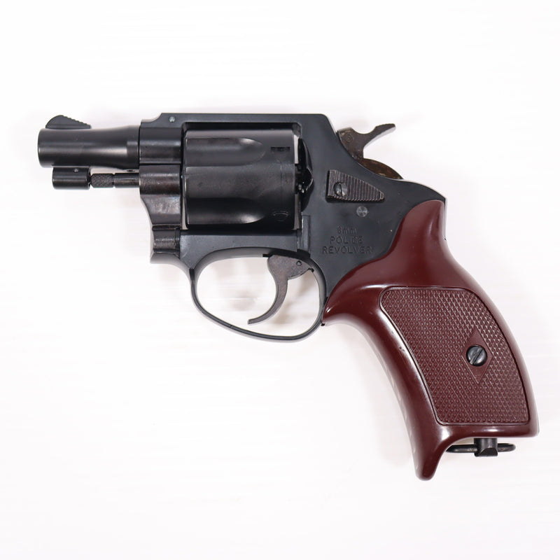 【中古即納】[MIL] マルシン工業 ガスリボルバー 8mm ポリスリボルバー 2インチ ブラックABS (18歳以上専用)(20150223)