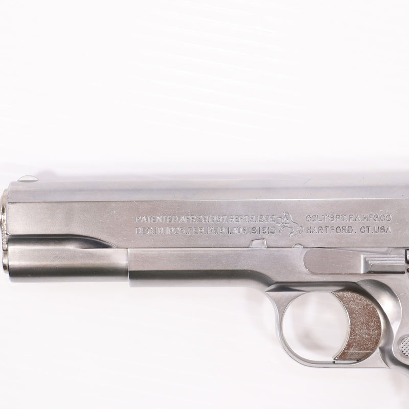 【中古即納】[MIL] REPLICA(レプリカ) 固定スライドガスガン コルトガバメント M1911A1 ニッケルフィニッシュ (18歳以上専用)(20150223)
