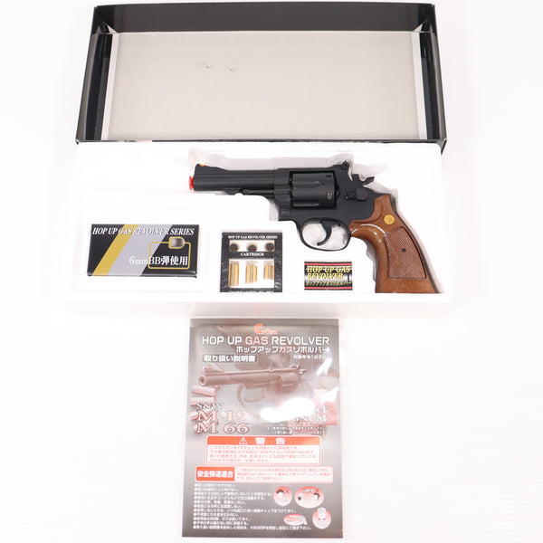 【中古即納】[MIL] クラウンモデル ガスリボルバー S&W(スミスアンドウェッソン) M19.357マグナム 4インチ ウッドタイプグリップ(No.13338) (18歳以上専用)(20240903)