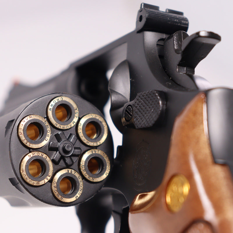 【中古即納】[MIL] クラウンモデル ガスリボルバー S&W(スミスアンドウェッソン) M19.357マグナム 4インチ ウッドタイプグリップ(No.13338) (18歳以上専用)(20240903)