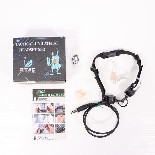 【中古即納】[MIL] Z-TACTICAL(ゼットタクティカル) タクティカルスロートマイク BK(ブラック/黒)(Z033BK)(20150223)
