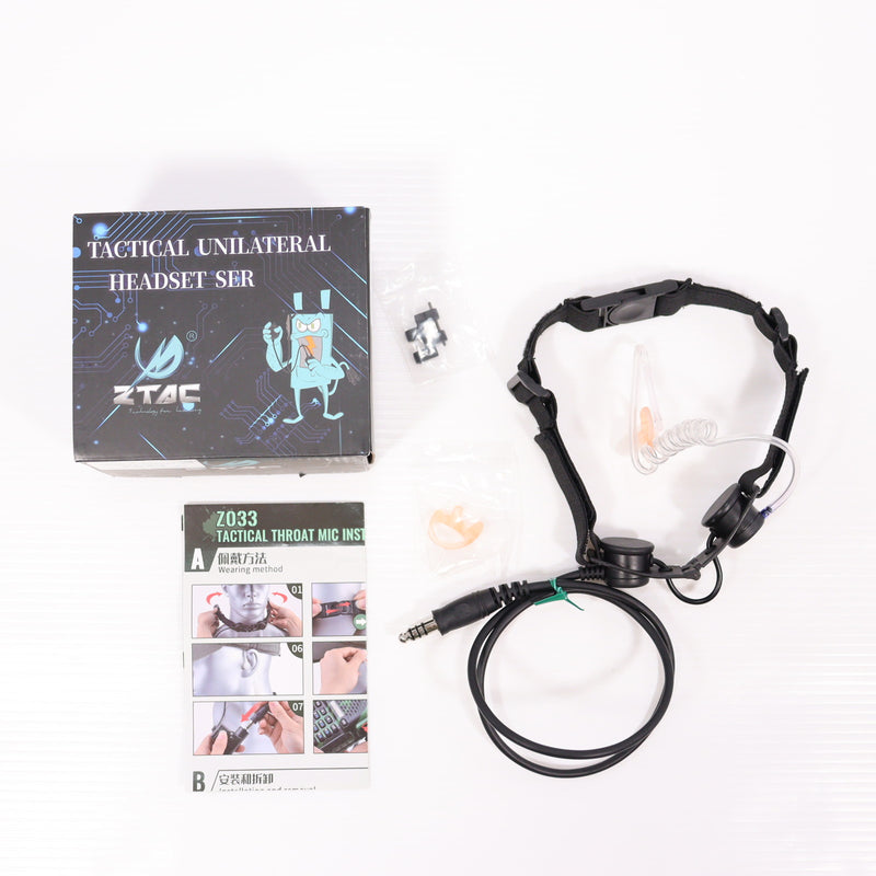 【中古即納】[MIL] Z-TACTICAL(ゼットタクティカル) タクティカルスロートマイク BK(ブラック/黒)(Z033BK)(20150223)