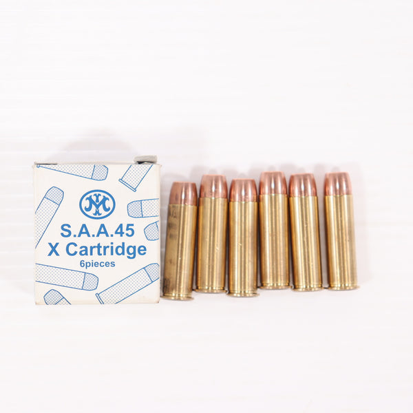 【中古即納】[MIL] マルシン工業 コルト S.A.A.45用 カッパーヘッドタイプ スペアカートリッジ 6発セット(20221222)