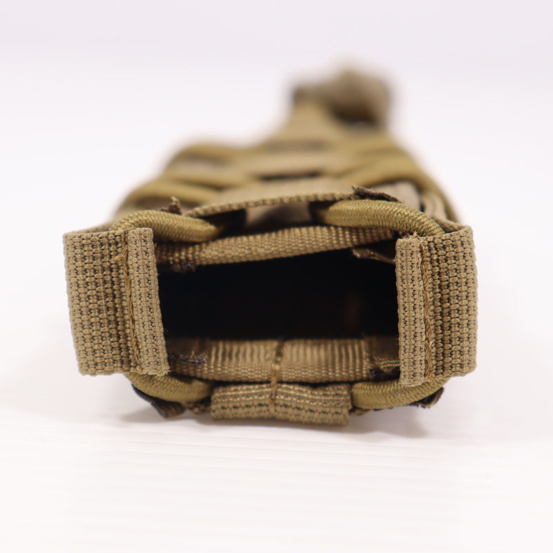 【中古即納】[MIL] ノーブランド TACOタイプ SMG オープントップ シングルマガジンポーチ DE(ダークアース)(20150223)