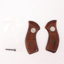 【中古即納】[MIL] MGC 金属モデルガン チーフスペシャル用 木製グリップ チェッカー S&Wメダリオン(20150223)