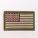 【中古即納】[MIL] ノーブランド 星条旗 刺繍ベルクロパッチ カーキ/グリーン(20150223)