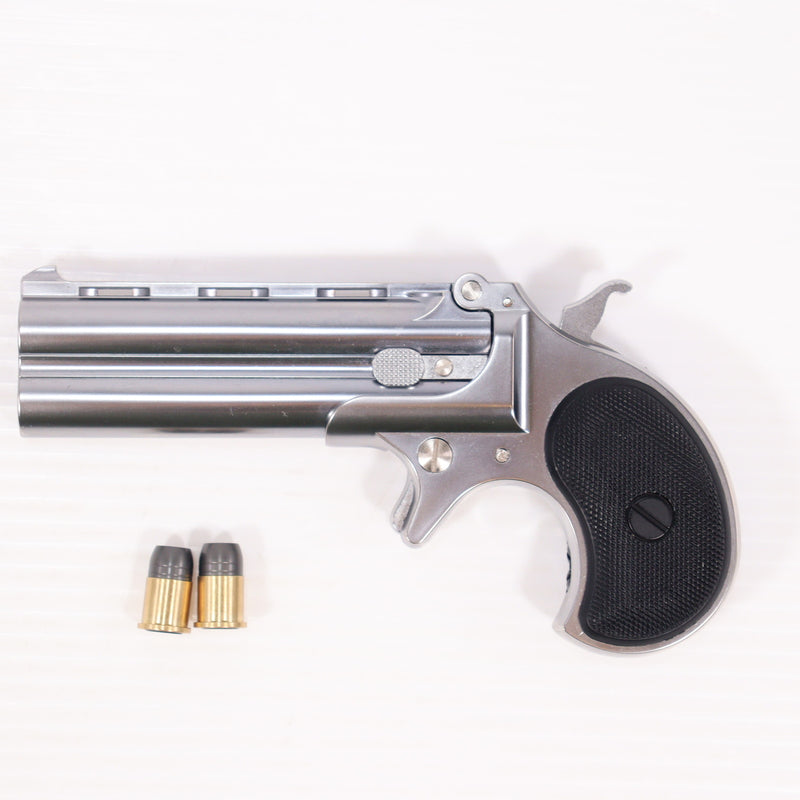 【中古即納】[MIL] マルシン工業 ガスリボルバー 6mmBB Xカート ハンターデリンジャー シルバー ABS (18歳以上専用)(20221120)