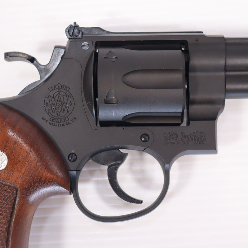 【中古即納】[MIL] マルシン工業 ガスリボルバー S&W(スミスアンドウェッソン) M29 クラシック 8・3/8インチ 6mmBB・Xカートリッジ仕様 ハーフチェッカー木製グリップ付 ブラック HW(ヘビーウェイト) (18歳以上専用)(20200514)