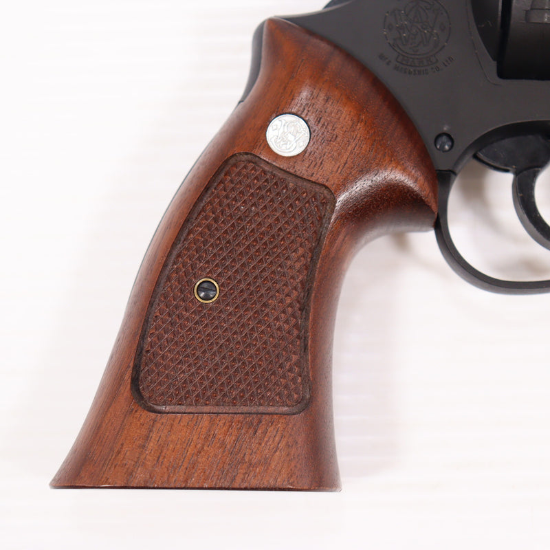 【中古即納】[MIL] マルシン工業 ガスリボルバー S&W(スミスアンドウェッソン) M29 クラシック 8・3/8インチ 6mmBB・Xカートリッジ仕様 ハーフチェッカー木製グリップ付 ブラック HW(ヘビーウェイト) (18歳以上専用)(20200514)