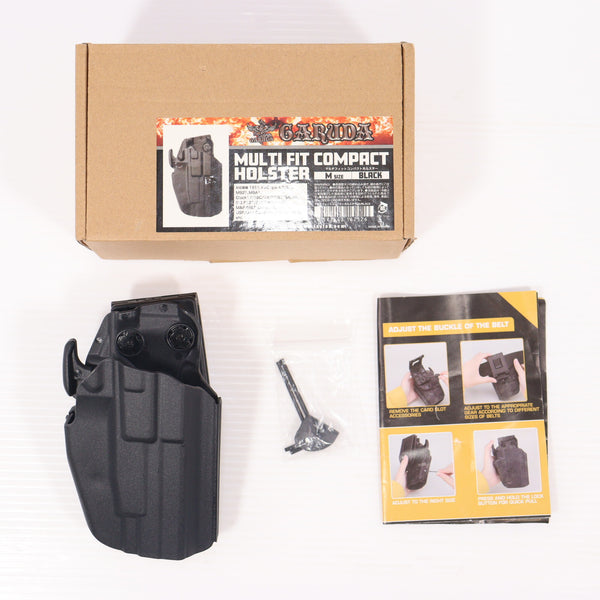 【中古即納】[MIL] LayLax(ライラクス) GARUDA(ガルーダ) マルチフィットコンパクトホルスター BK(ブラック/黒) M(20190903)