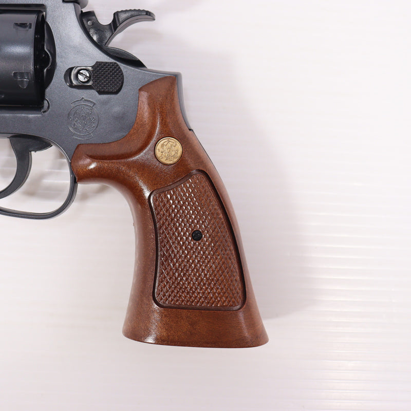 【中古即納】[MIL] クラウンモデル ホップアップエアリボルバー S&W(スミスアンドウエッソン) M19 .357コンバットマグナム 4インチ ウッドタイプグリップ(No.13243) (18歳以上専用)(20250630)