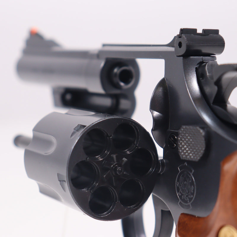 【中古即納】[MIL] クラウンモデル ホップアップエアリボルバー S&W(スミスアンドウエッソン) M19 .357コンバットマグナム 4インチ ウッドタイプグリップ(No.13243) (18歳以上専用)(20250630)