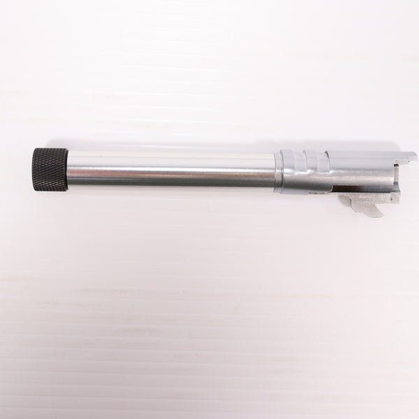 【中古即納】[MIL] CARBON8(カーボネイト) M45 CQP/DOC サイレンサー対応 アウターバレル シルバー (14mm逆ネジ)(CBP11SV)(20190117)