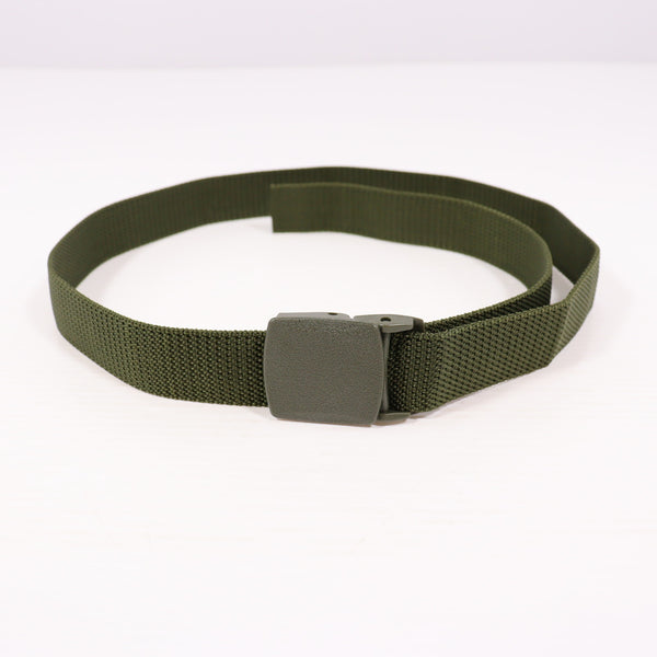 【中古即納】[MIL] ノーブランド プラスチックバックル ナイロンベルト サイズ～120cm OD(オリーブドラブ)(20150223)