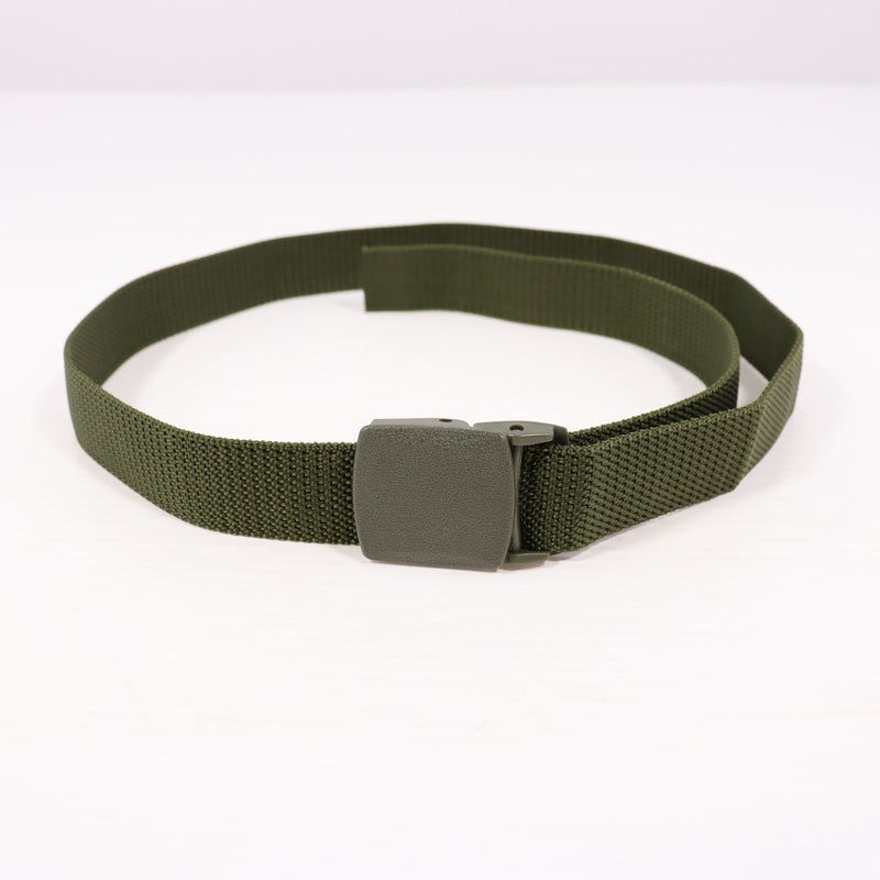 【中古即納】[MIL] ノーブランド プラスチックバックル ナイロンベルト サイズ～120cm OD(オリーブドラブ)(20150223)
