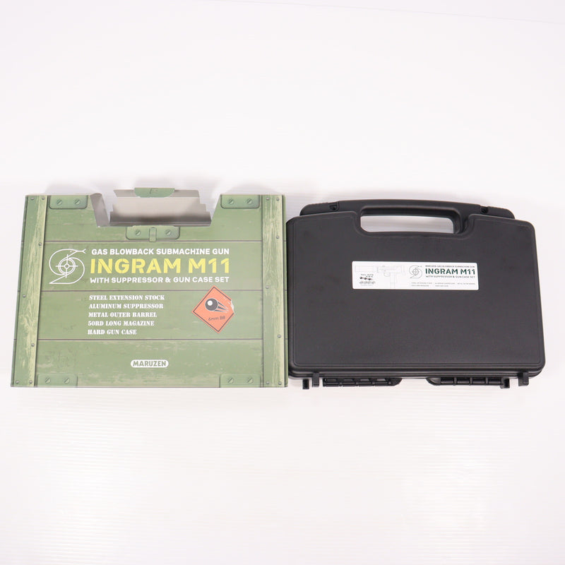 【中古即納】[MIL] マルゼン ガスブローバックサブマシンガン イングラム M11 サプレッサー&ガンケースセット (18歳以上専用)(20150223)