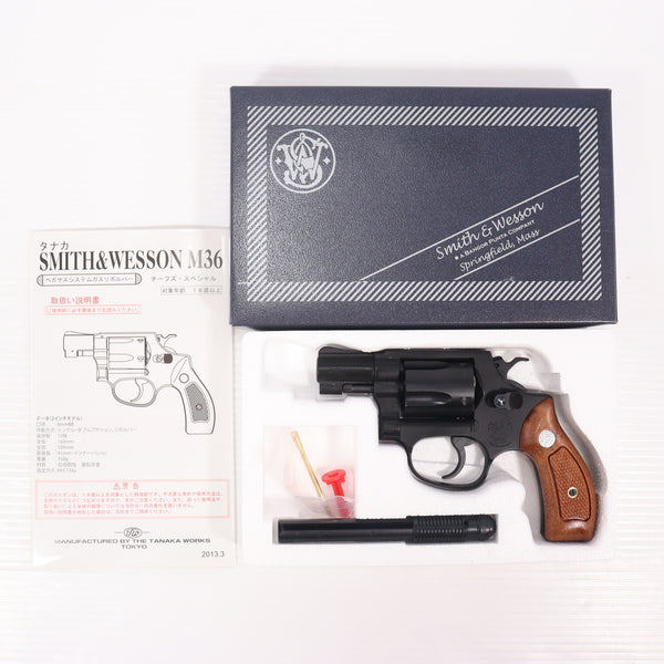 【中古即納】[MIL] タナカワークス ガスリボルバー S&W(スミスアンドウェッソン) M36 2インチ チーフスペシャル HW(ヘビーウェイト) Ver.2 (18歳以上専用)(20230218)