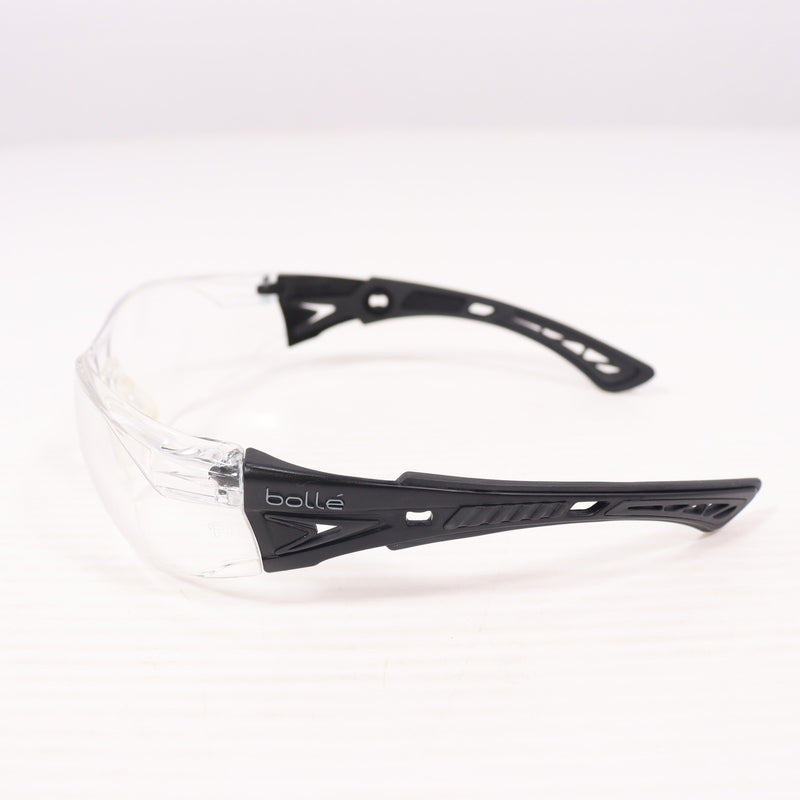【中古即納】[MIL] bolle SAFETY(ボレーセーフティ) RUSH Plus ブラック×グレーフレーム クリアレンズ(1662301JPBG)(20150223)