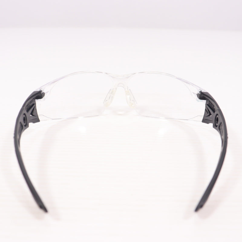 【中古即納】[MIL] bolle SAFETY(ボレーセーフティ) RUSH Plus ブラック×グレーフレーム クリアレンズ(1662301JPBG)(20150223)