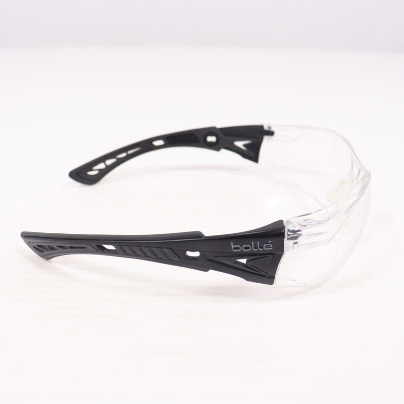 【中古即納】[MIL] bolle SAFETY(ボレーセーフティ) RUSH Plus ブラック×グレーフレーム クリアレンズ(1662301JPBG)(20150223)