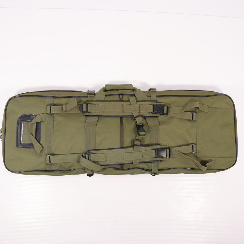 【中古即納】[MIL] ノーブランド ダブルガンケース OD(オリーブドラブ)(80×27cm/62×26cm)(20150223)