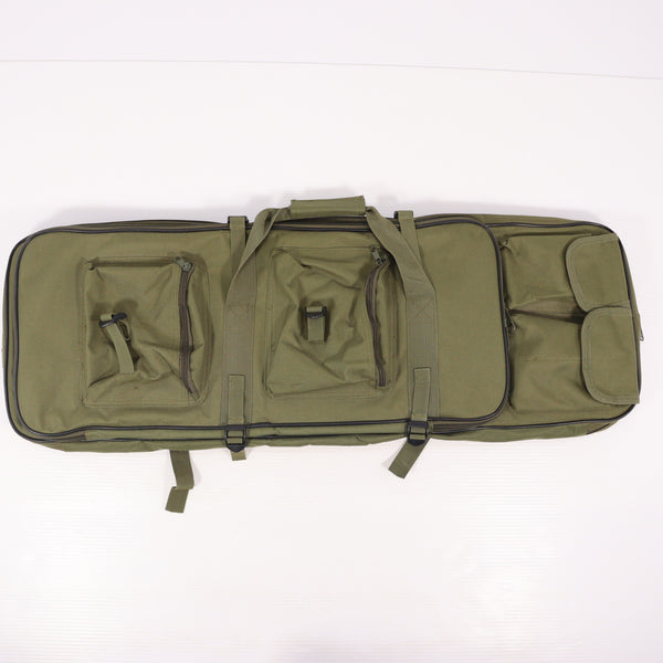 【中古即納】[MIL] ノーブランド ダブルガンケース OD(オリーブドラブ)(80×27cm/62×26cm)(20150223)