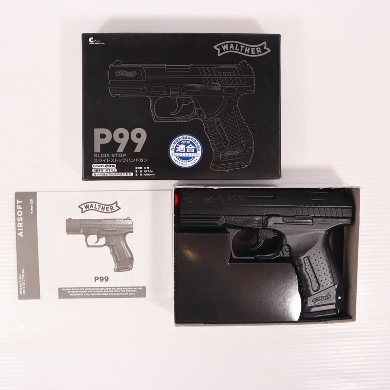 【中古即納】[MIL] クラウンモデル エアガン スライドストップハンドガン ワルサー P99 (10歳以上専用)(20250630)